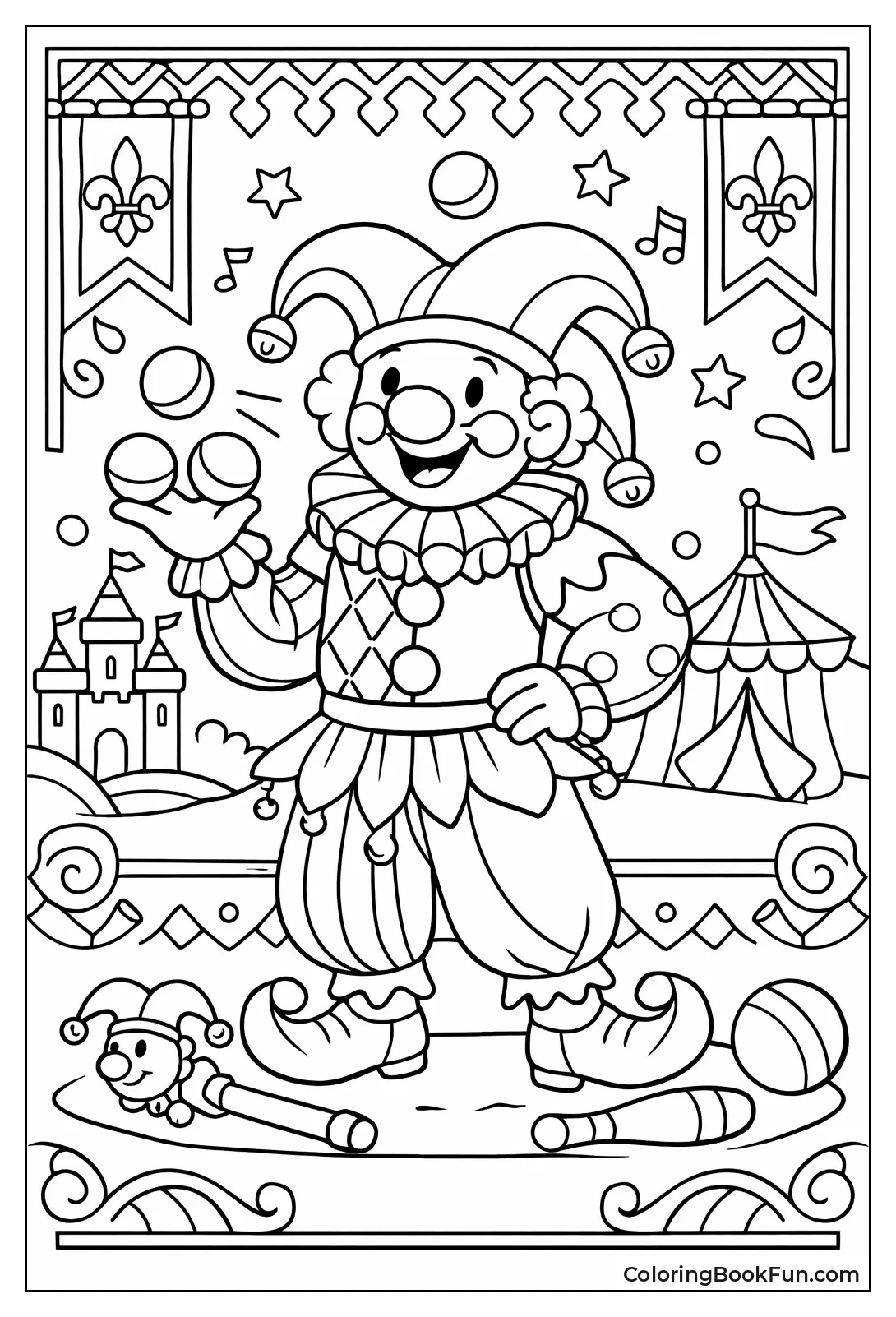 Jester Clown with Bells