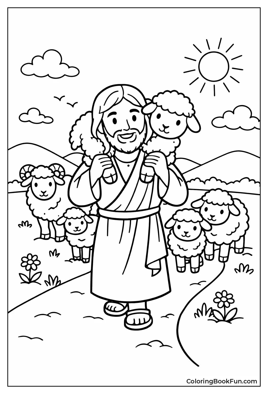 Jesus Carrying Lost Sheep