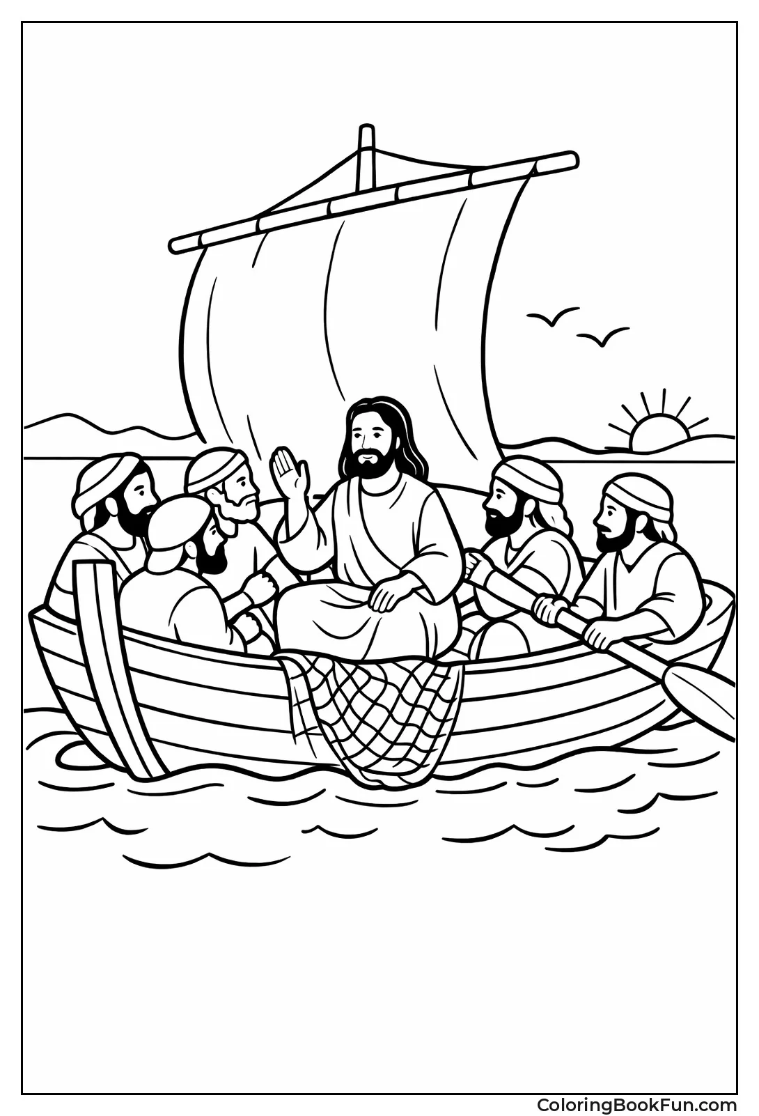 Jesus in Fishing Boat