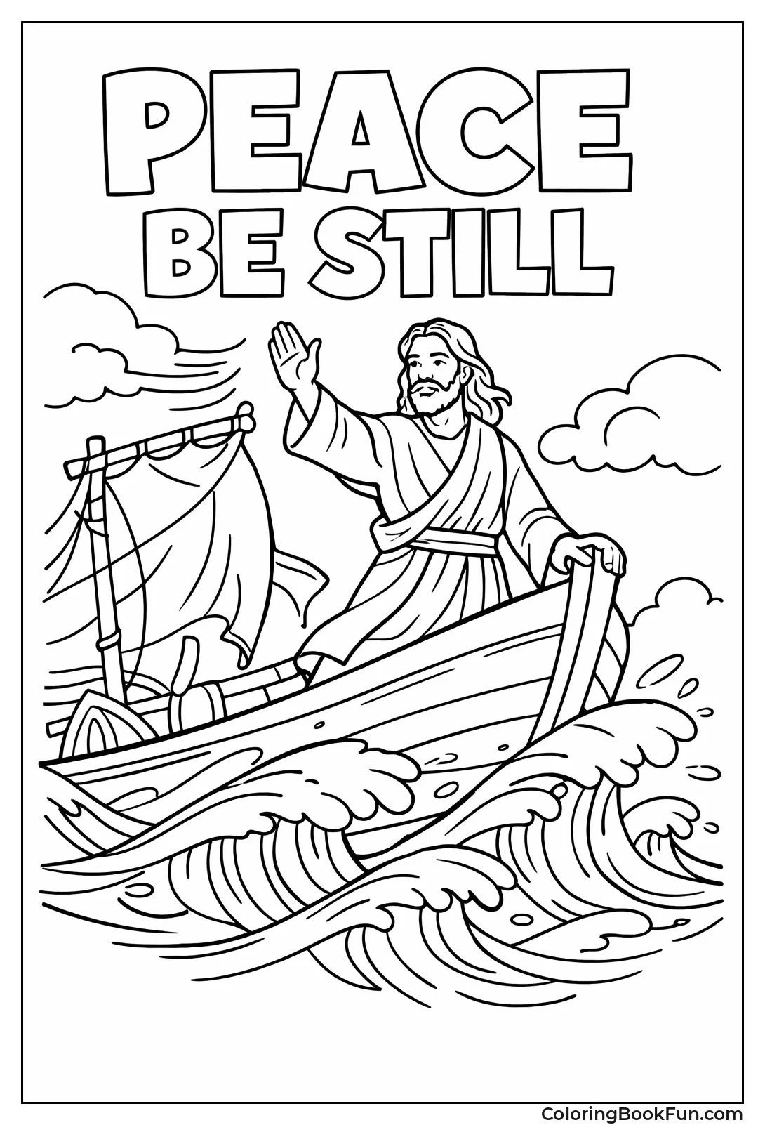 Jesus Calms Wild Boat Storm