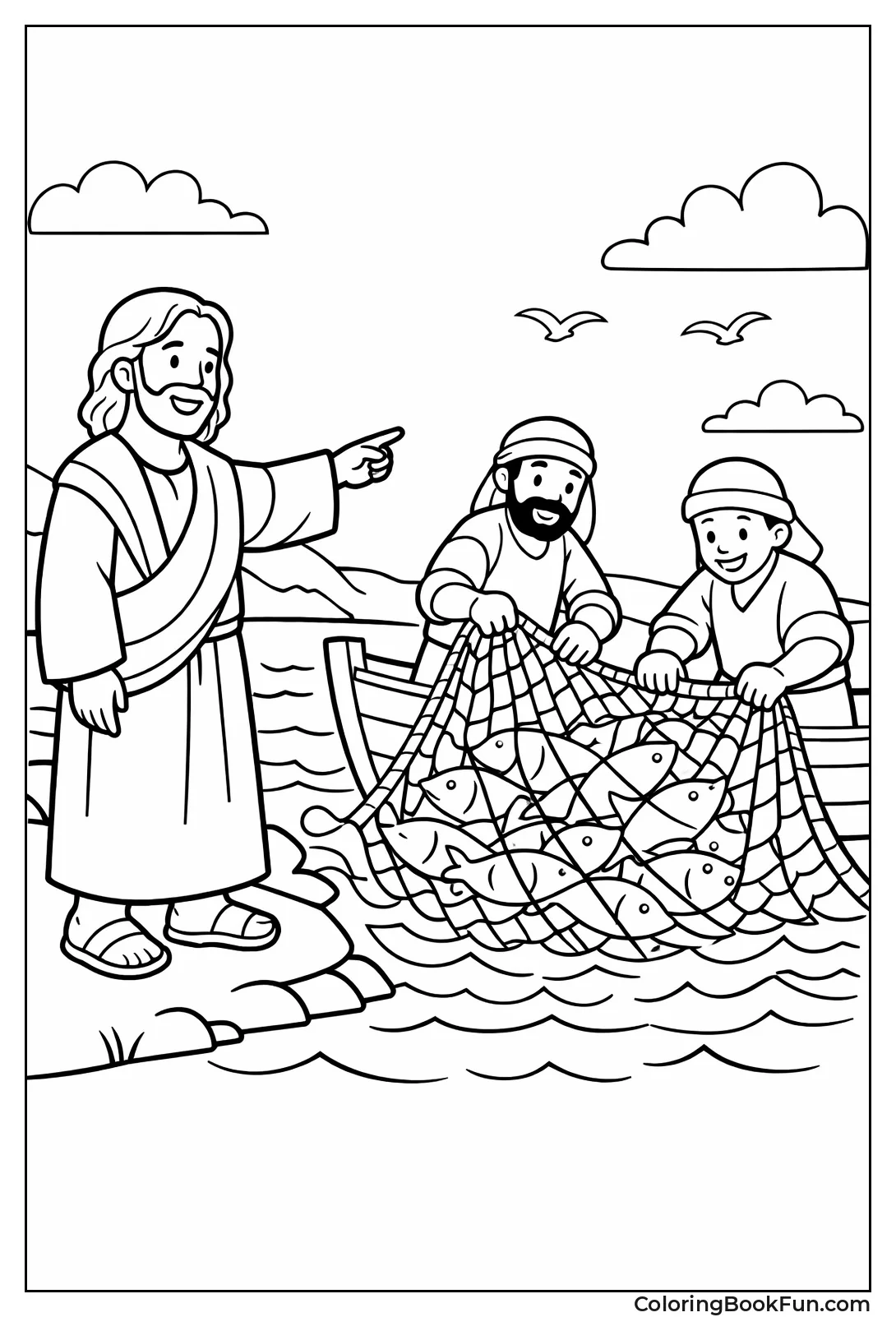 Jesus Calls Fishers by Sea