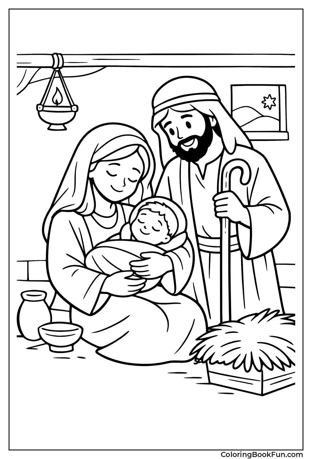 Holy Family in Cozy Home