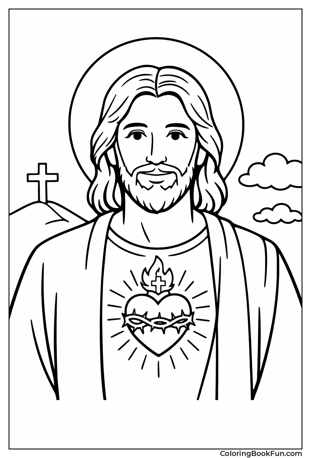 Simple Portrait of Kind Jesus