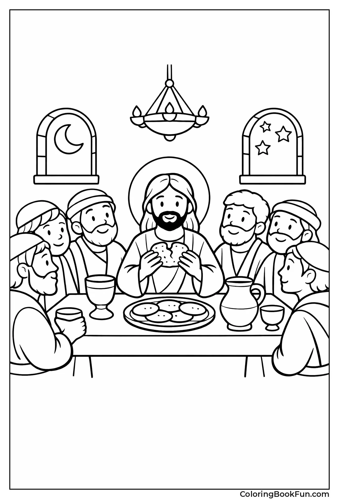 Jesus Shares Bread and Wine