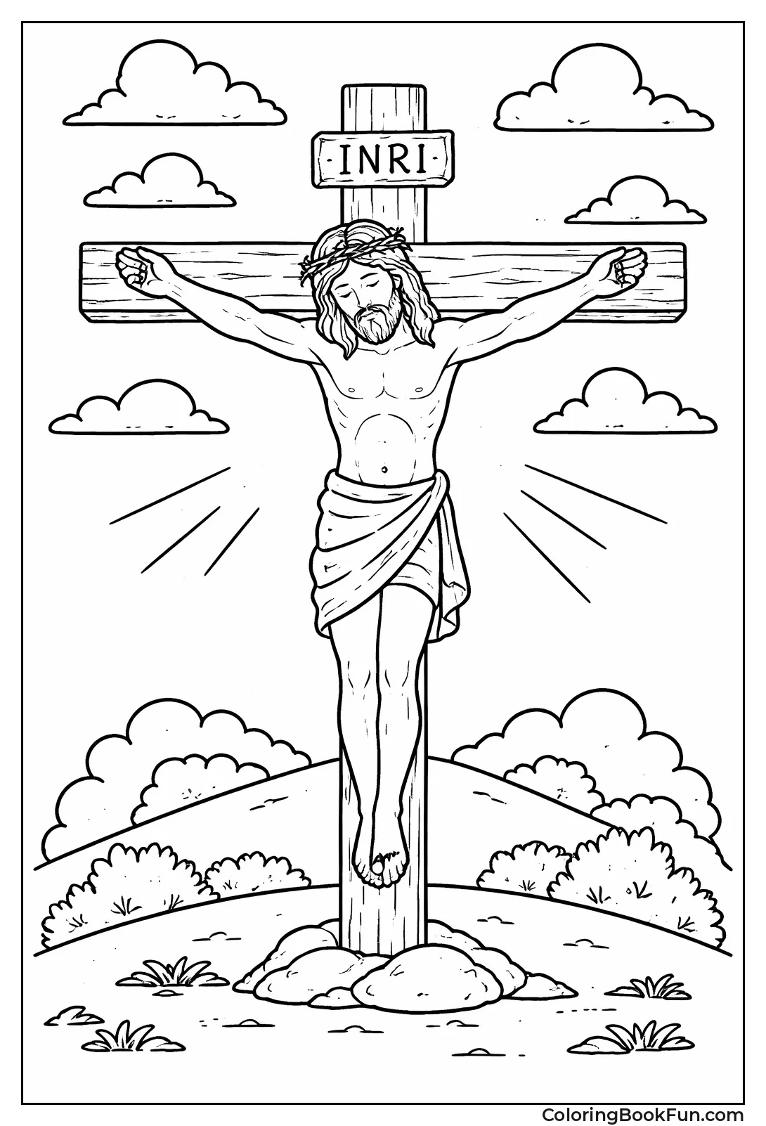 Jesus Hangs on Calvary Cross