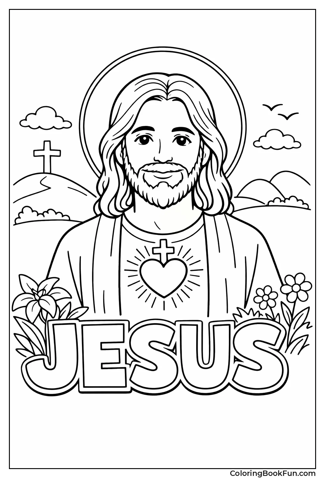 Jesus Smiles with Gentle Halo