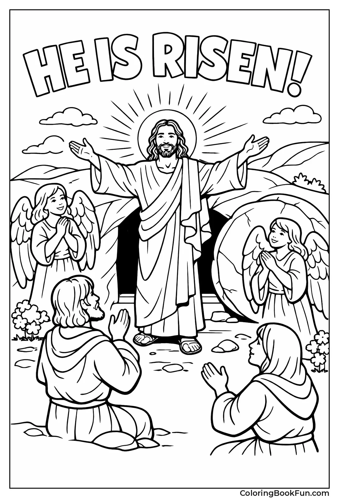 Jesus Rises from Open Tomb