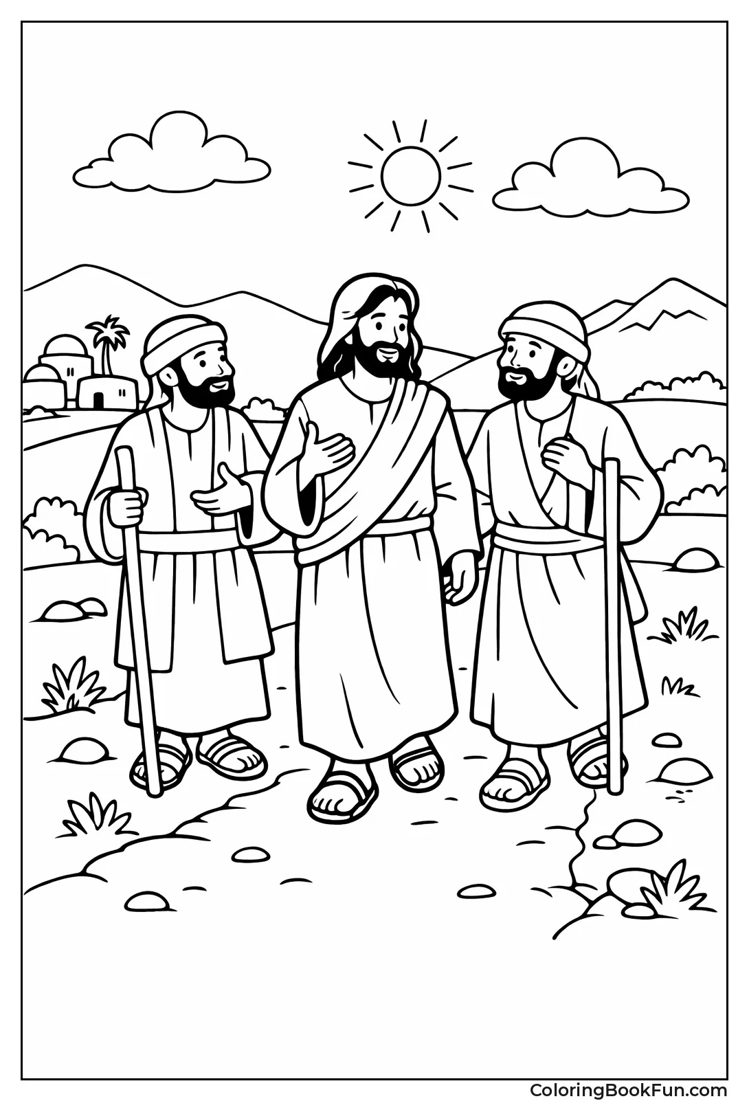 Jesus Walks Road with Friends