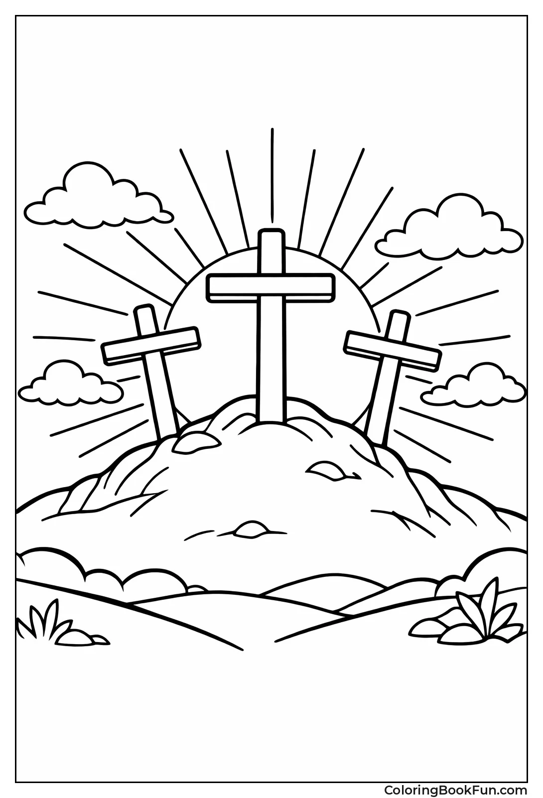 Three Crosses on Dawn Hill