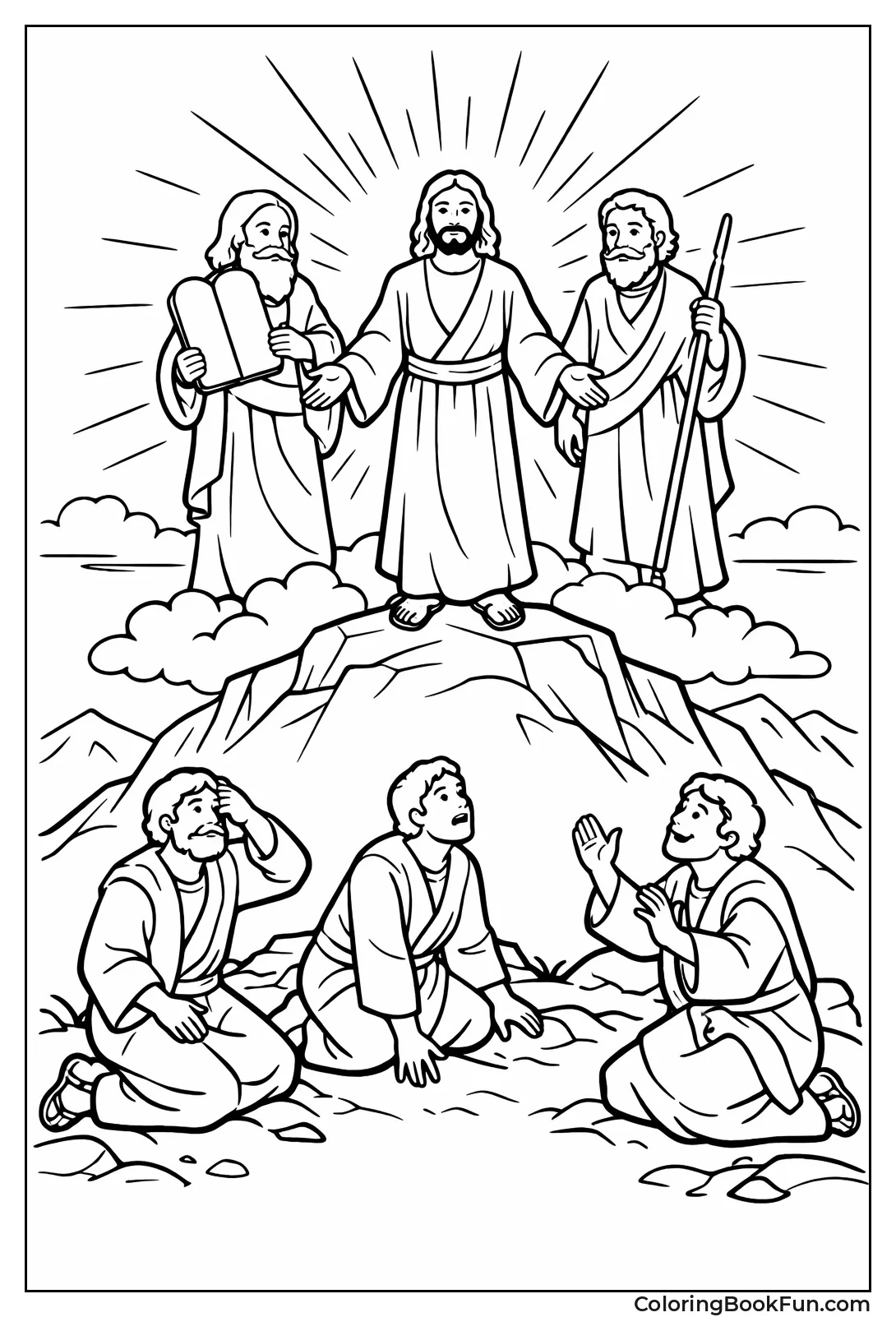 Jesus Shines with Moses Elijah