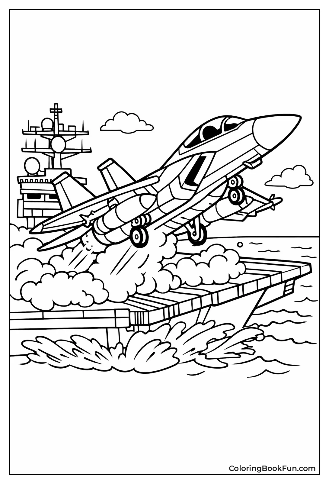 Jet Launching from Carrier