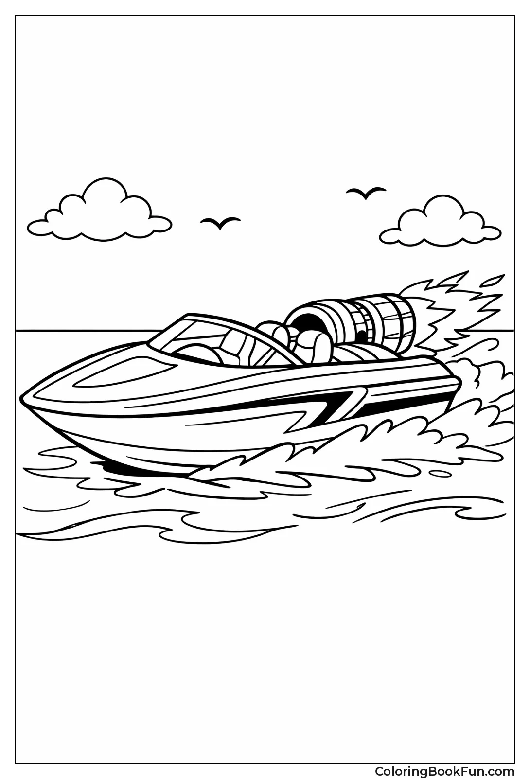 Jet Boat Skimming Fast