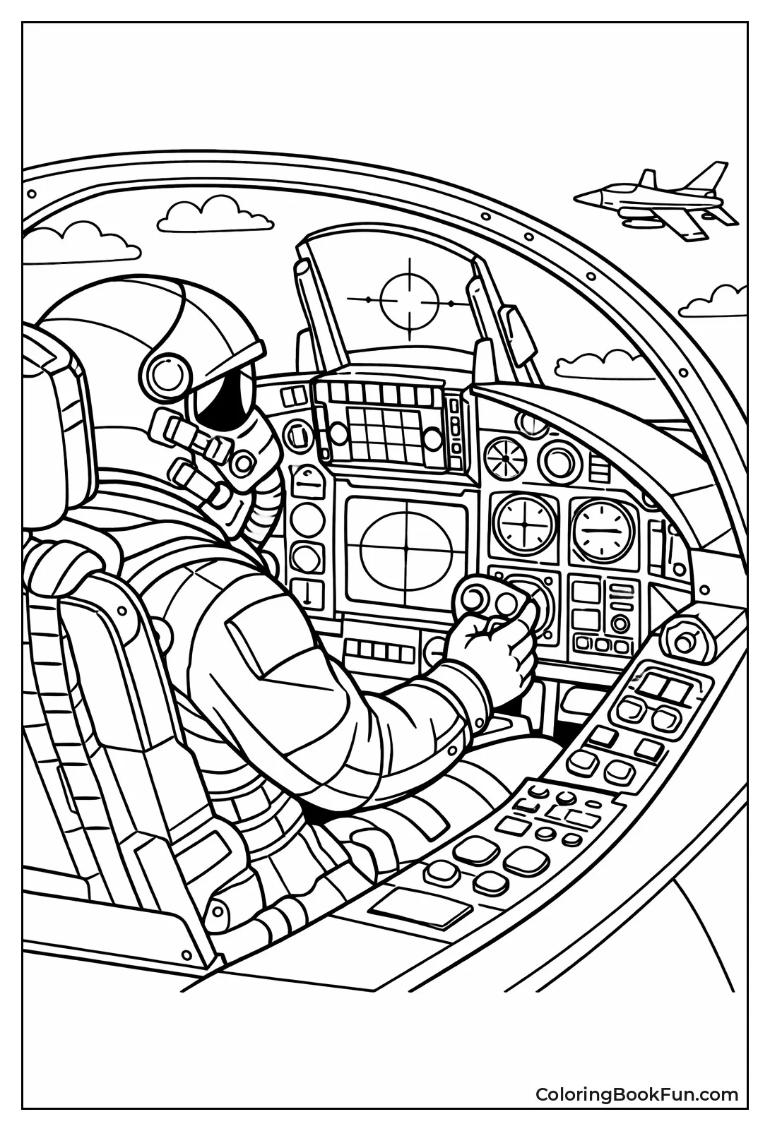 Jet Cockpit Cutaway View