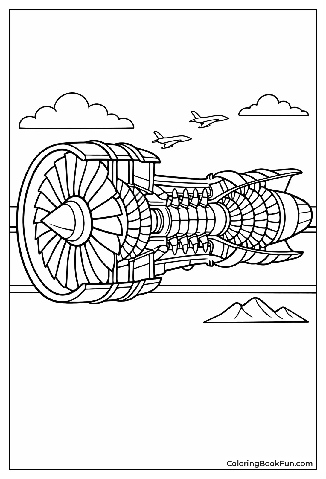 Jet Engine Cross Section