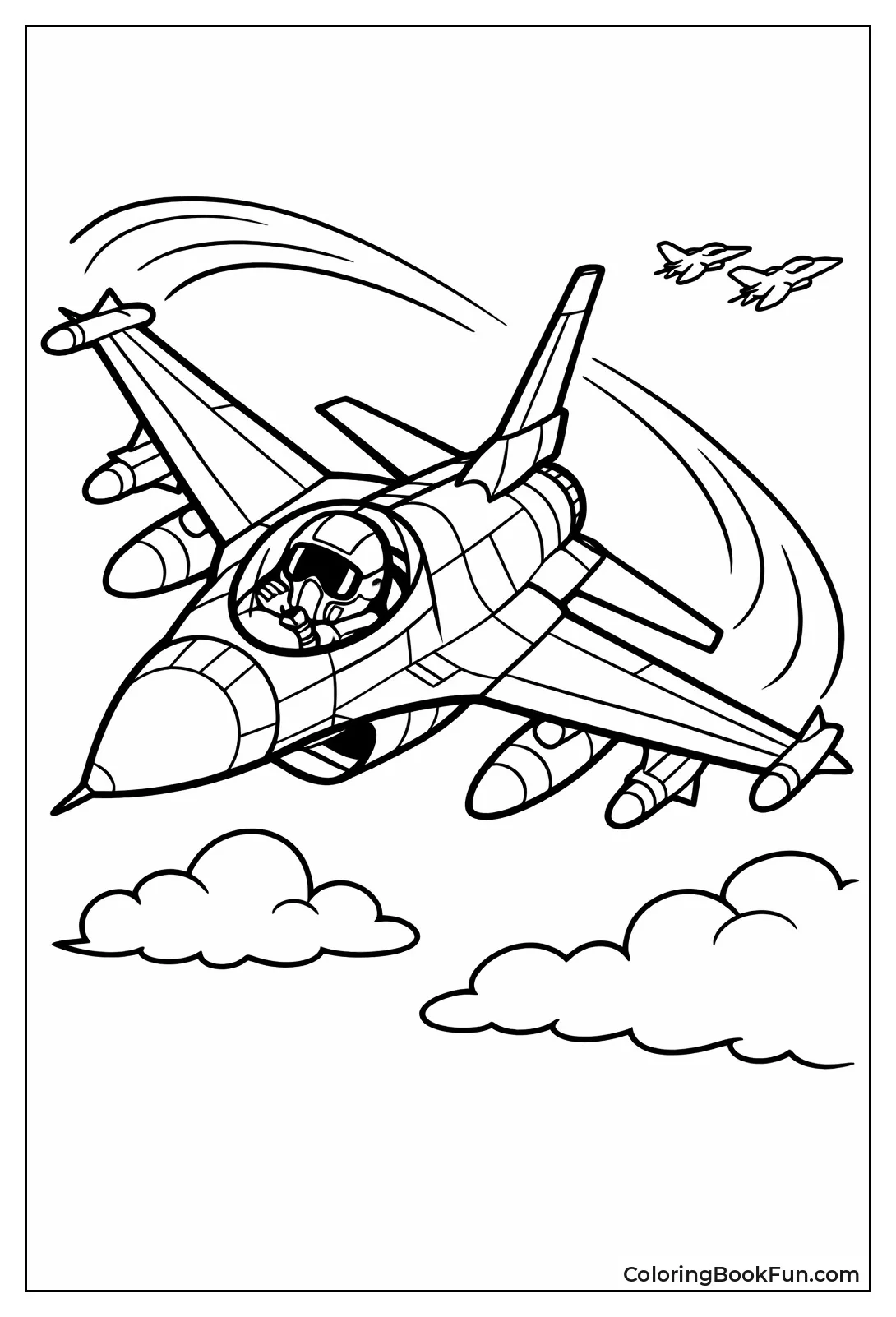 Pilot Banking Jet Turn