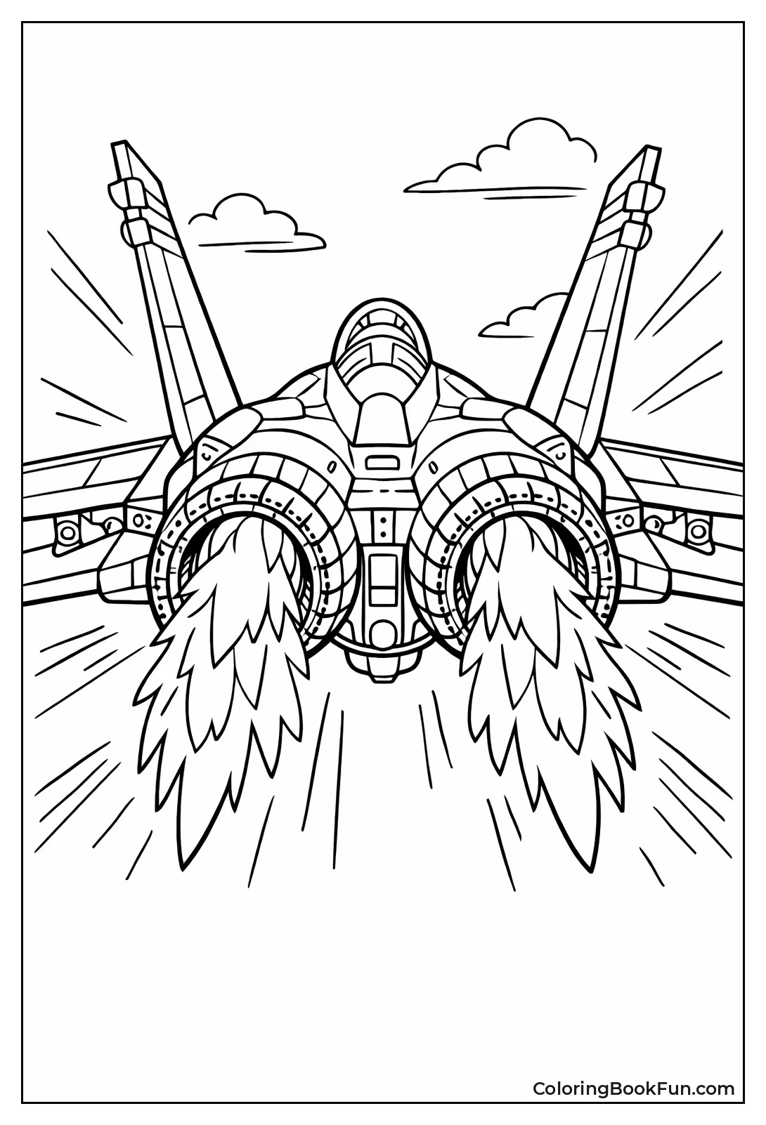 Jet Rear Engines Flames