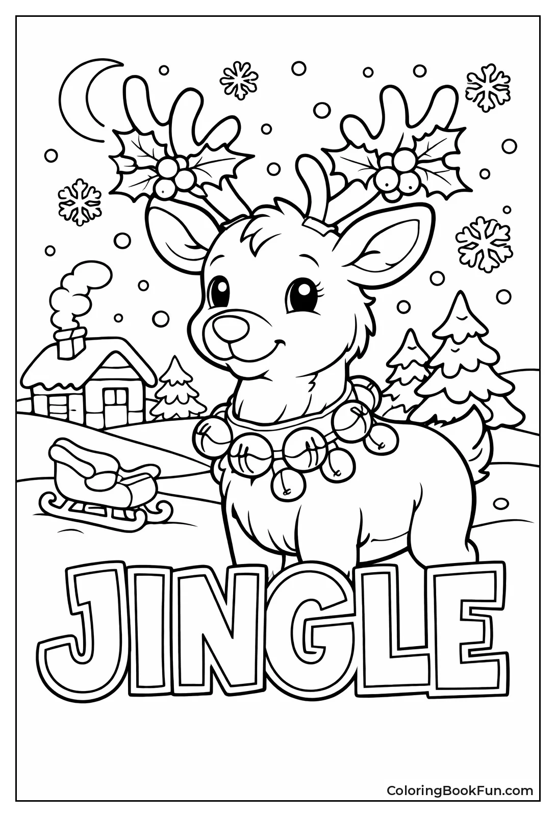 Reindeer with Jingle Bells