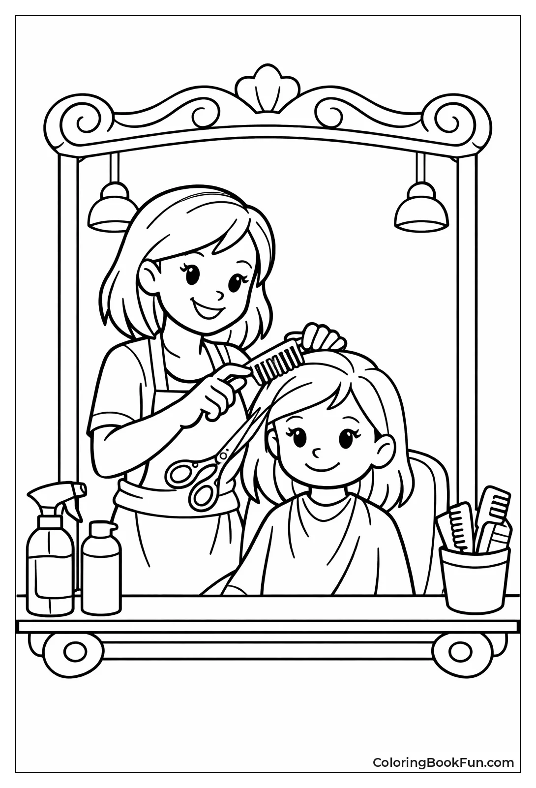 Hairdresser Styling Long Hair