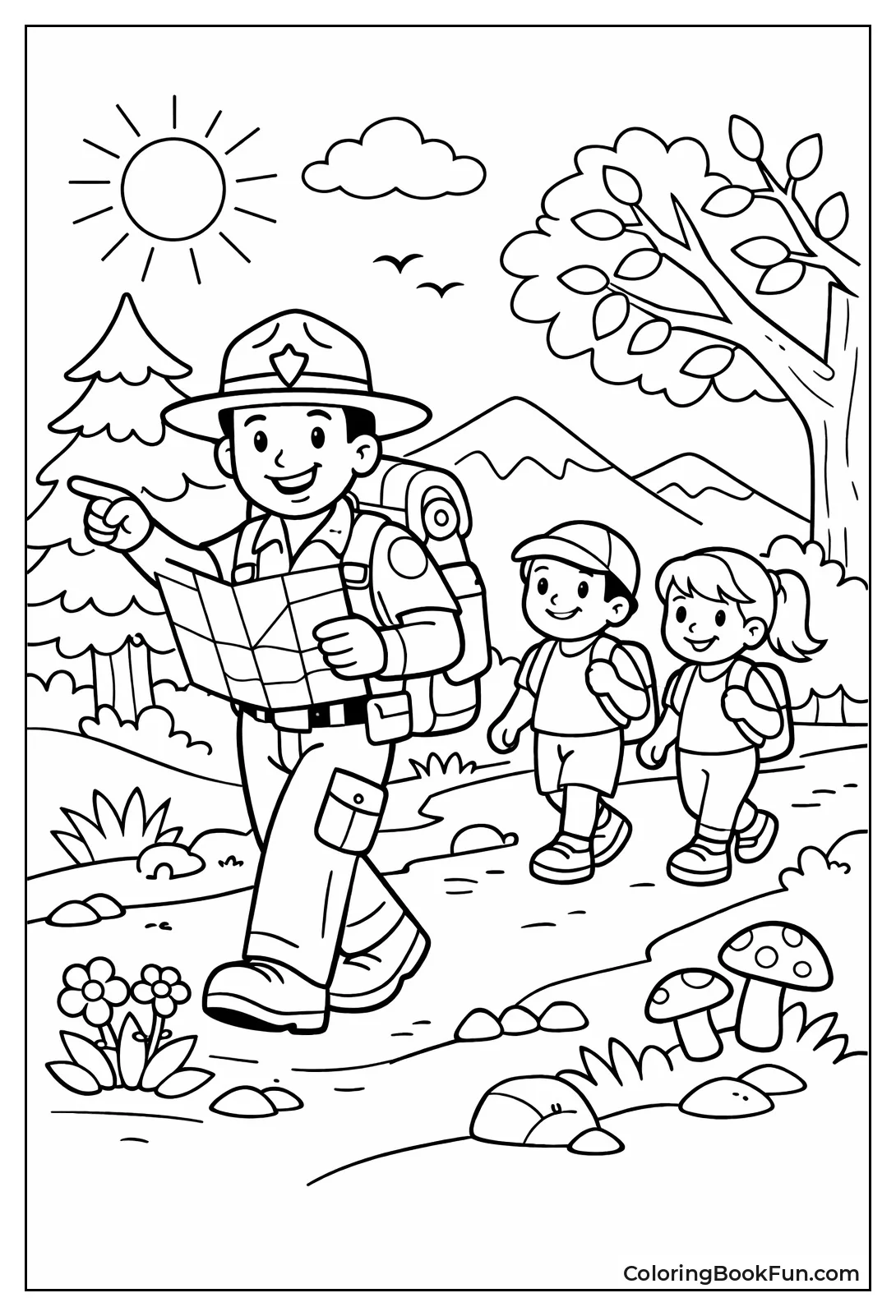 Ranger Hiking Forest Trail