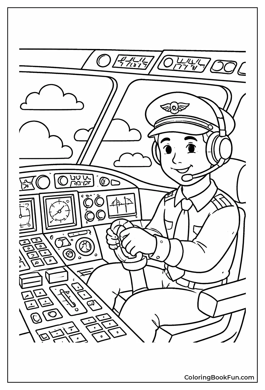 Pilot Flying through Clouds