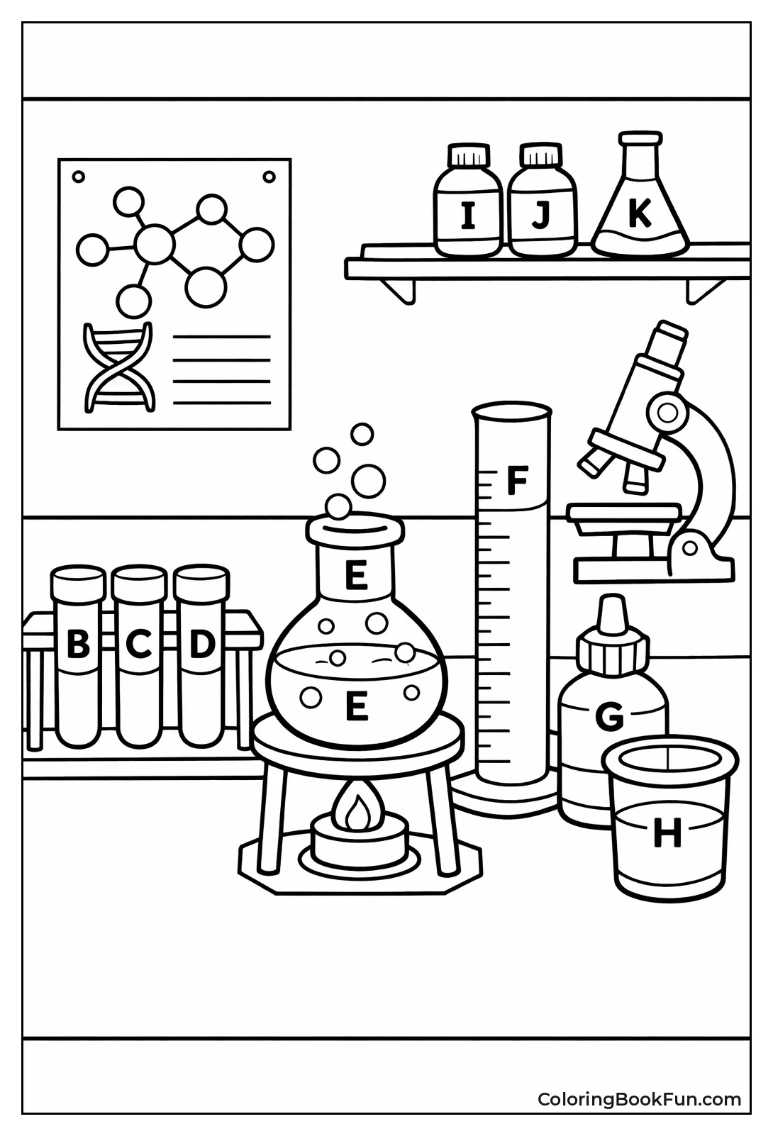 Scientist Mixing Lab Beakers
