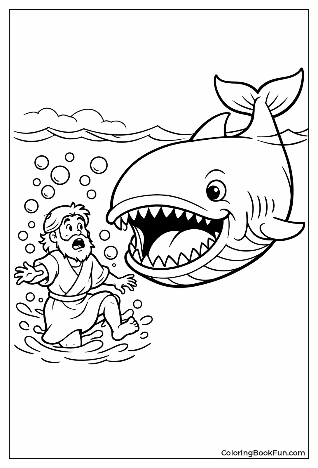 Great Fish Approaches Jonah