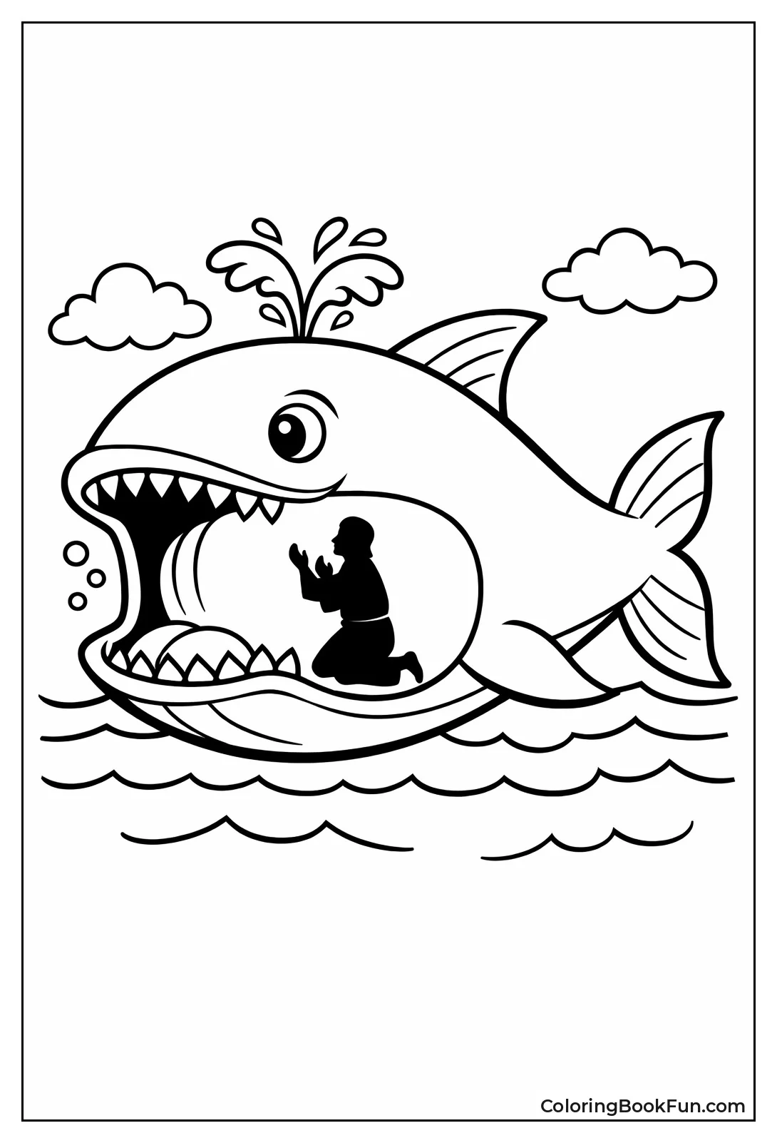 Fish Silhouette with Jonah