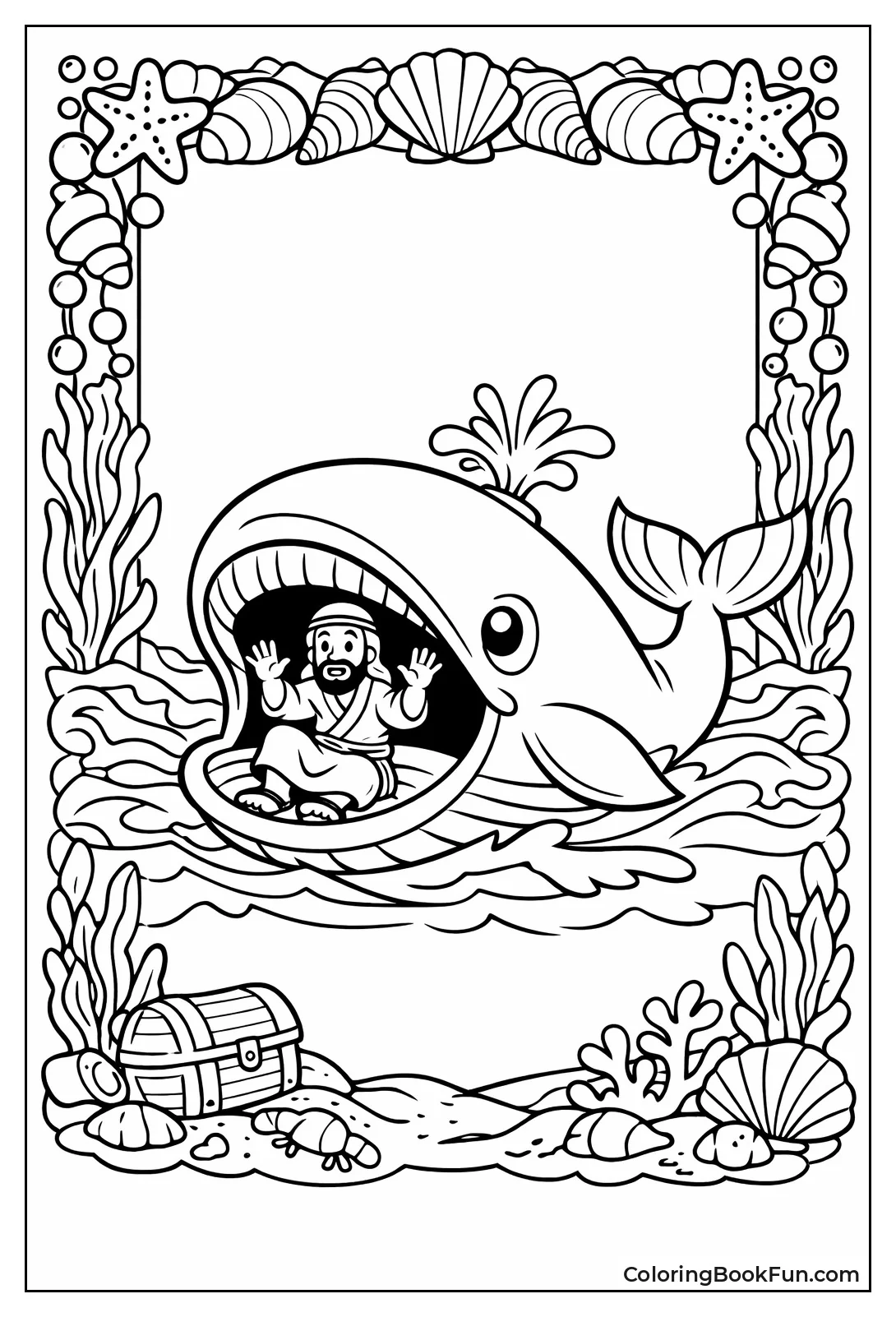 Seaweed Shells Frame Border