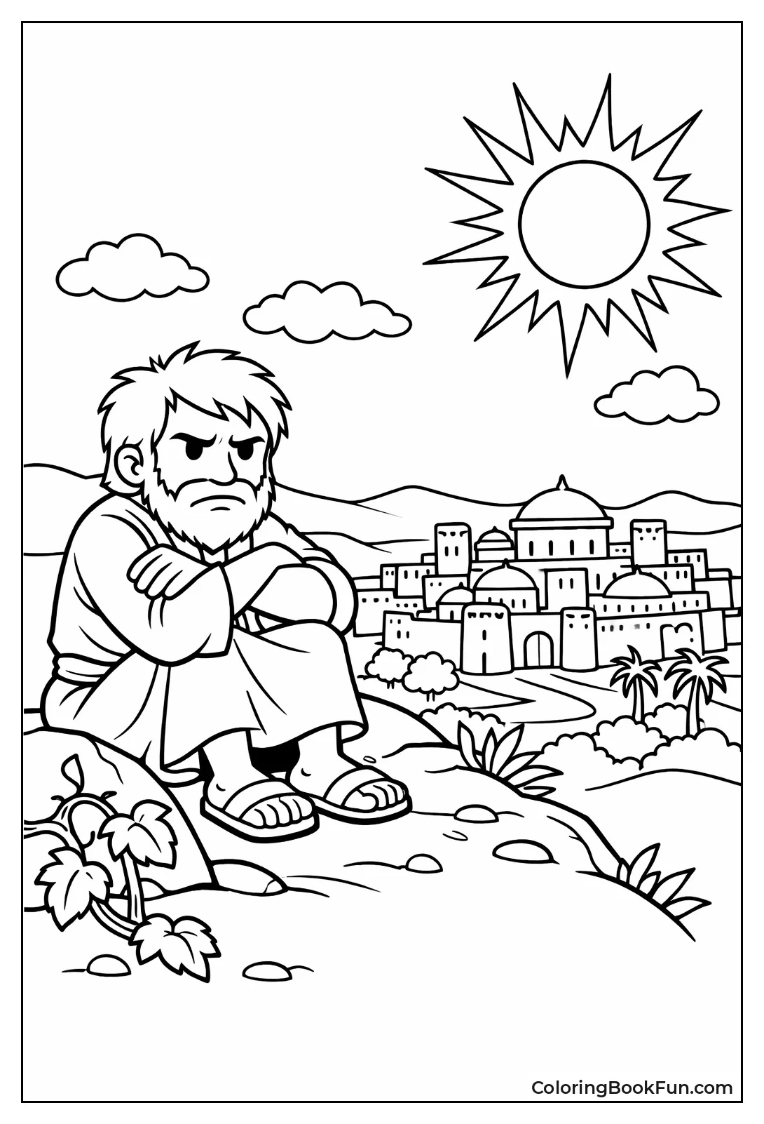 Jonah Sits Grumpy Hill