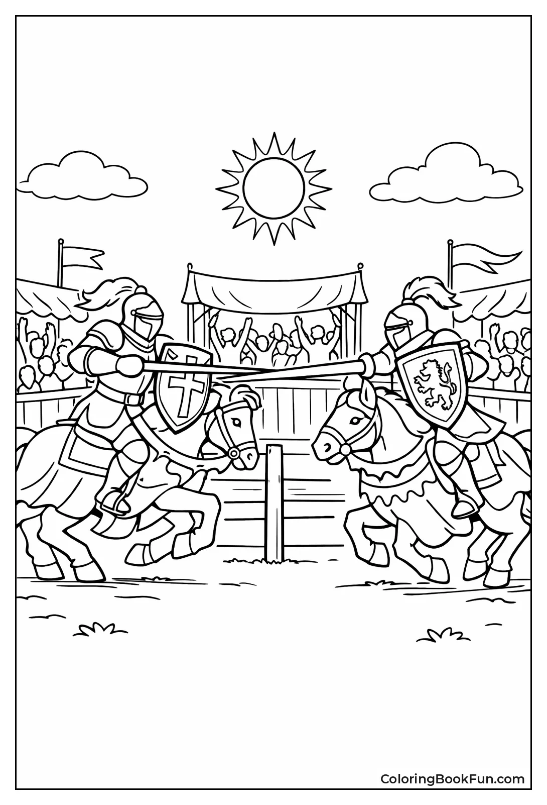 Knights Joust with Lances