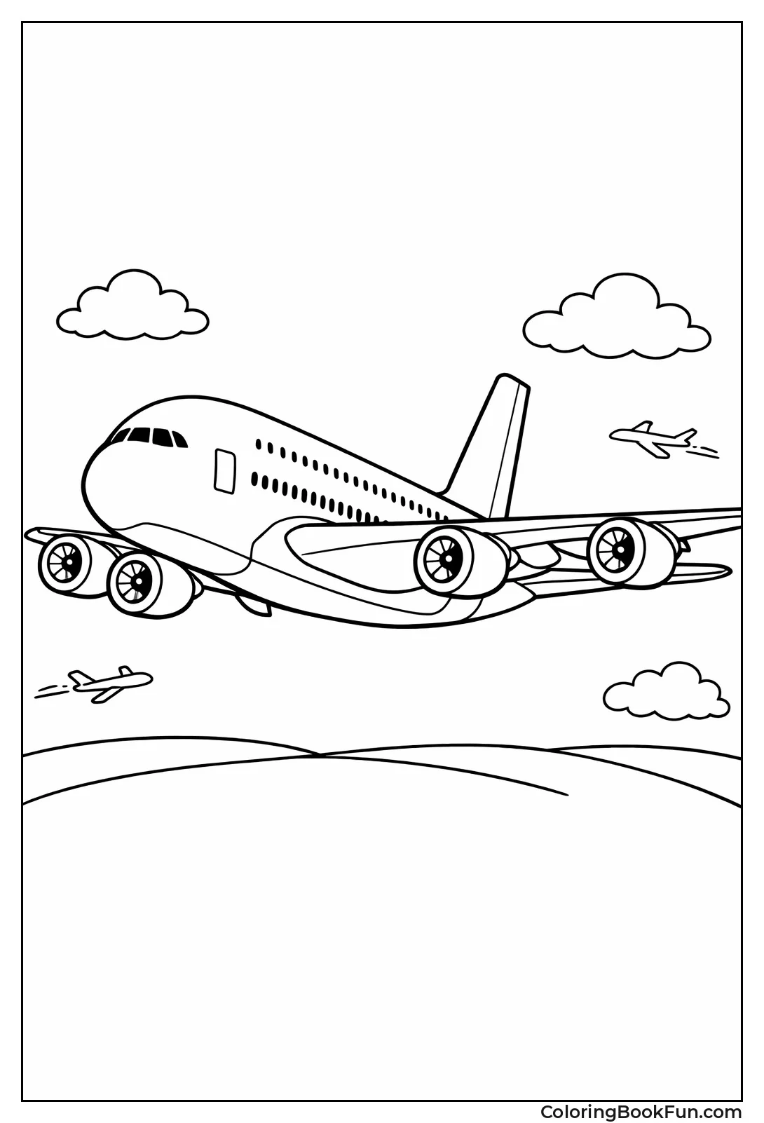 Jumbo Jet with Wide Body