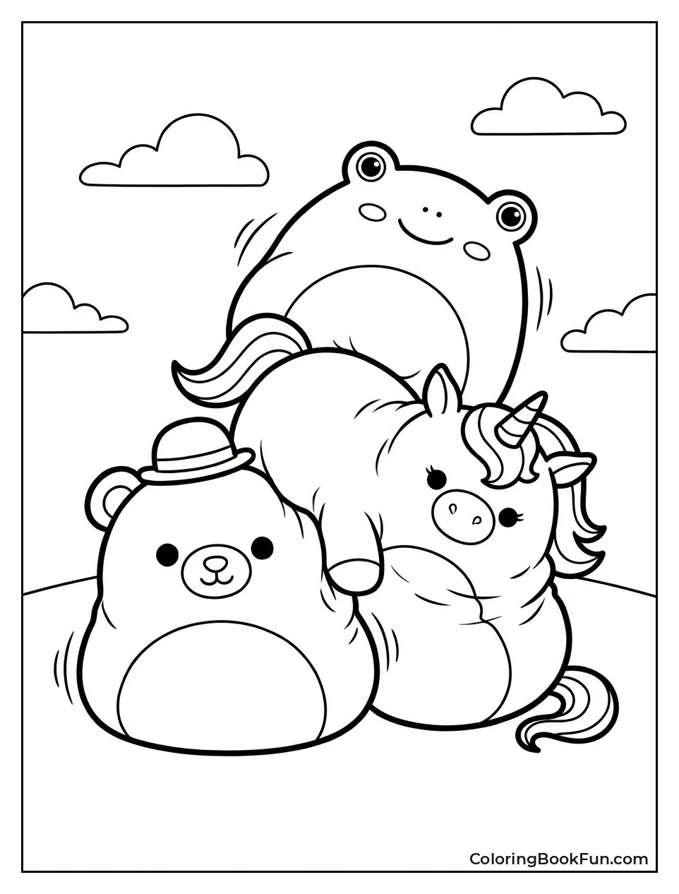 Jumbo Squishmallows Playing Happily