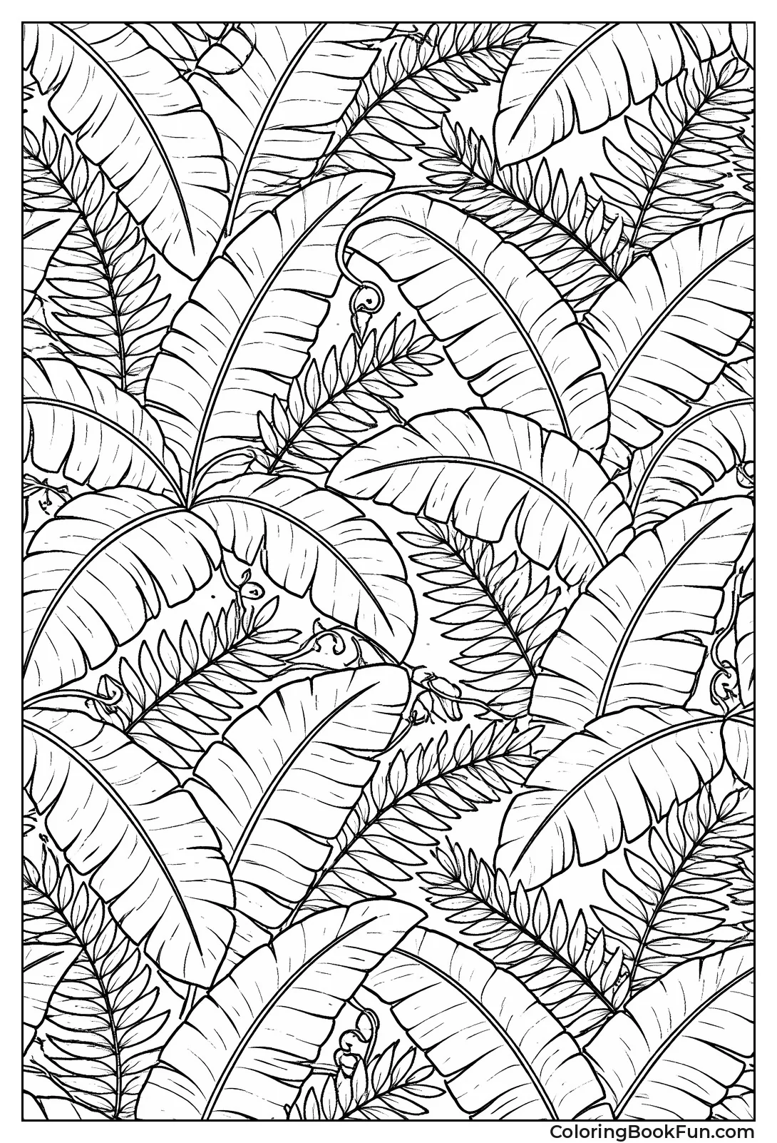 Big Banana Leaves Pattern