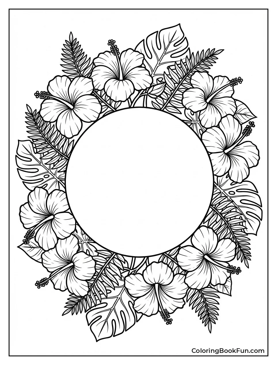 Jungle Flowers Form Mandala