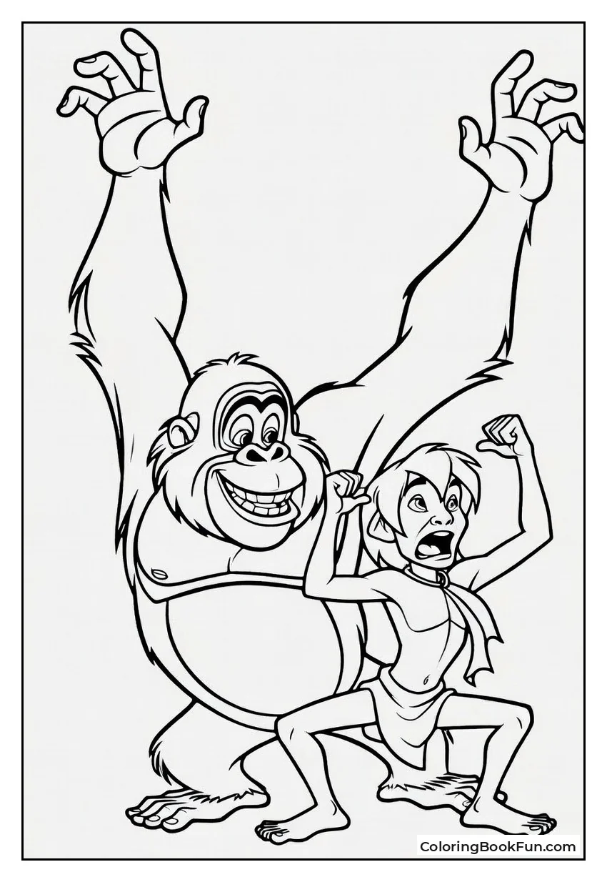 King Louie and Mowgli Do Scat Dance