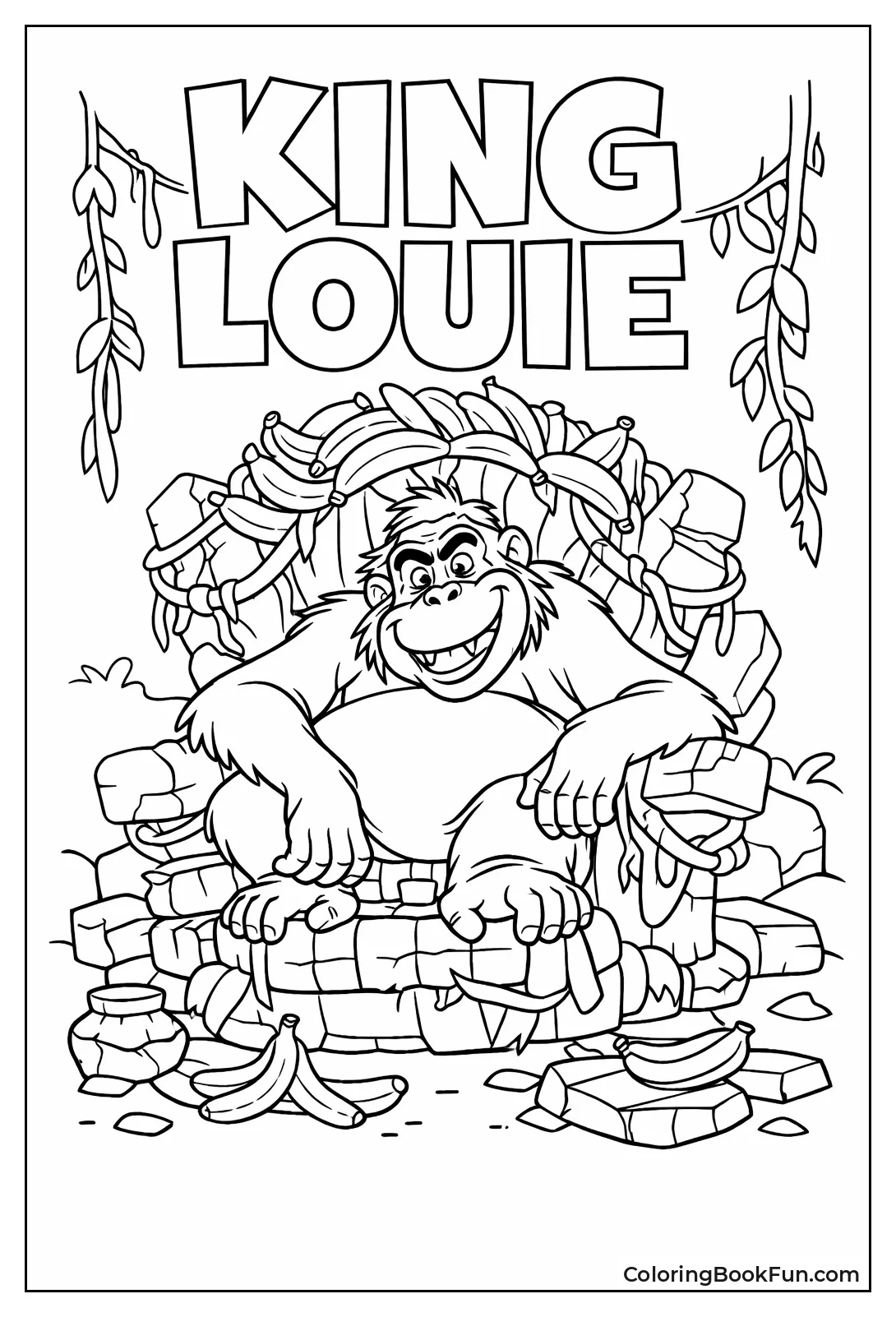King Louie on Banana Throne