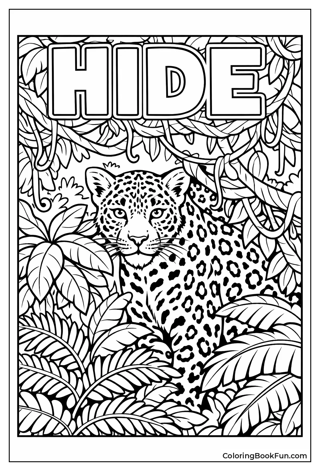 Leopard Camouflaged in Jungle