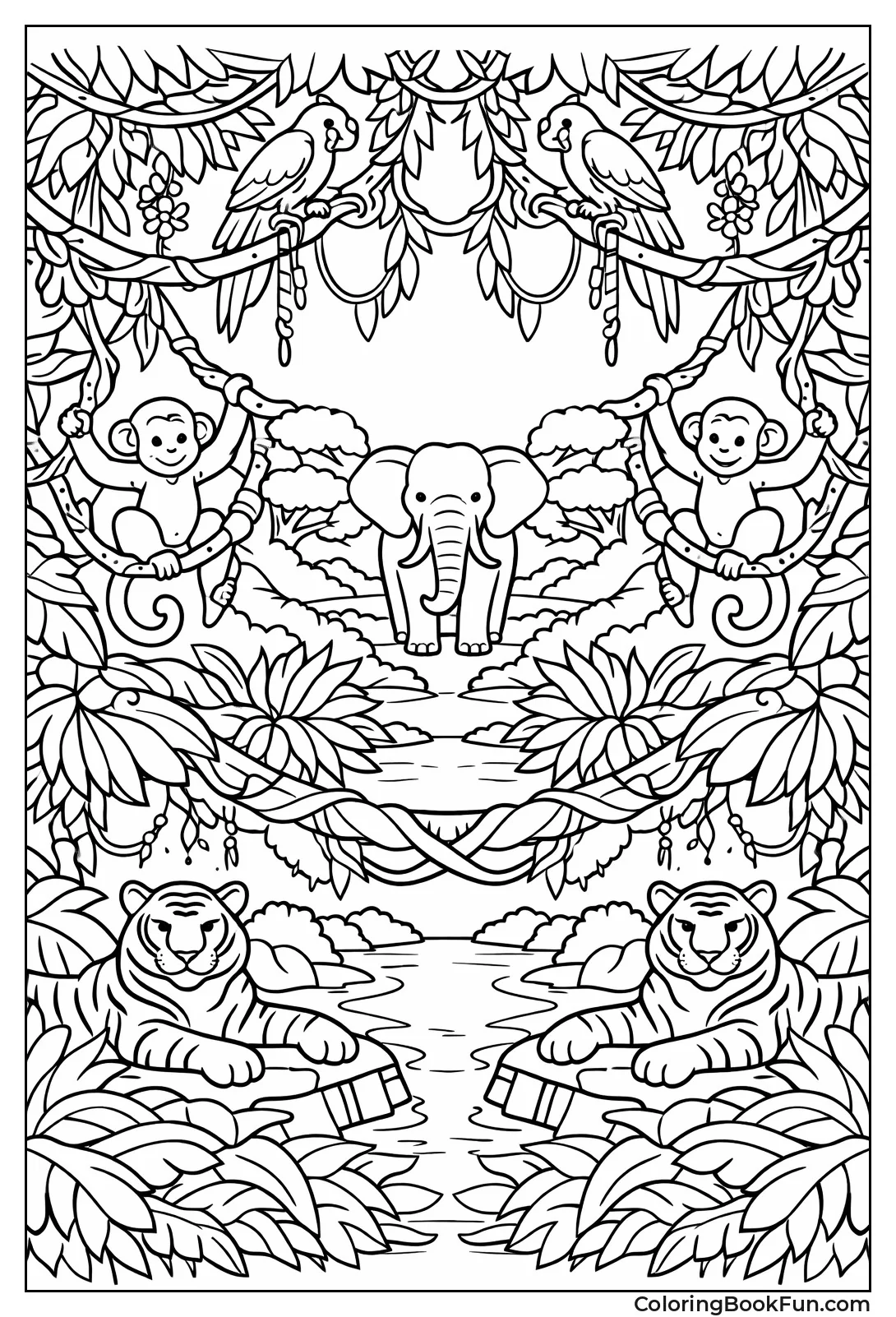 Vines Drape Jungle Canopy