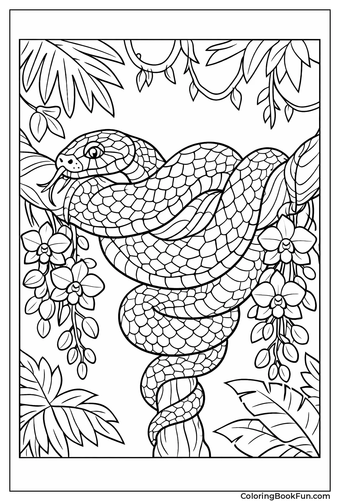 Python Coils around Thick Vine