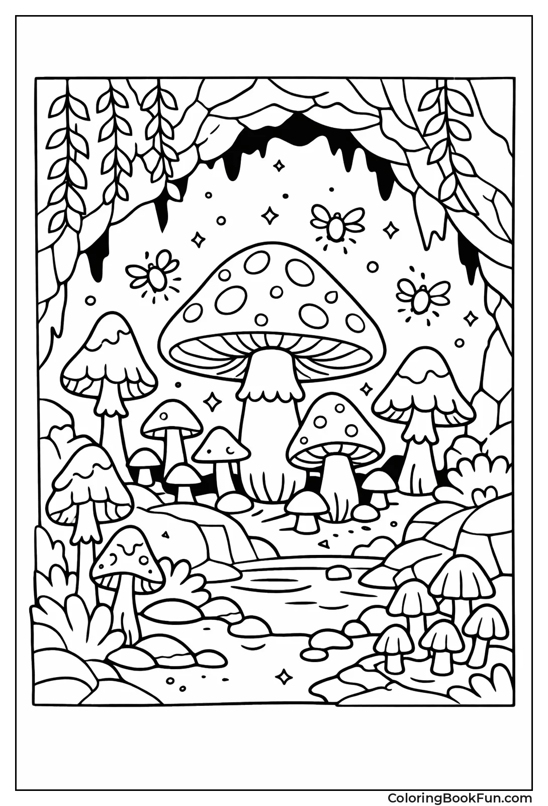 Mushrooms Glow with Fireflies