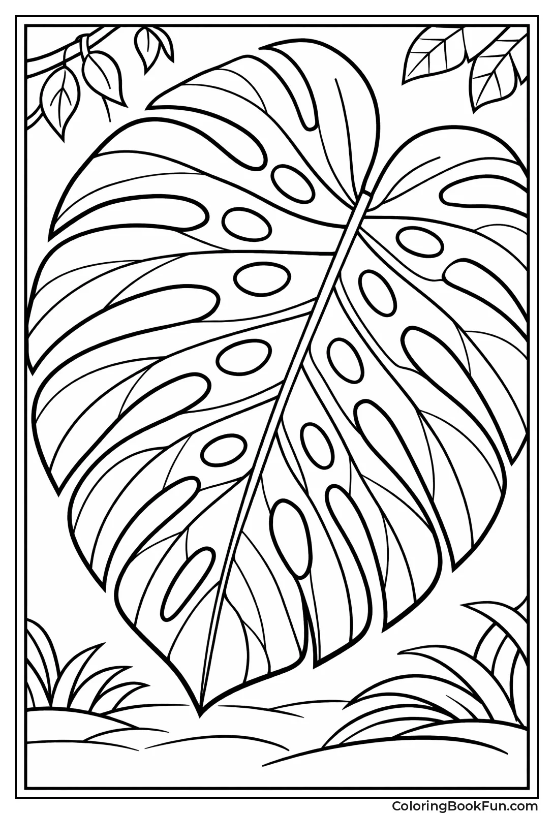 Monstera Leaf with Holes