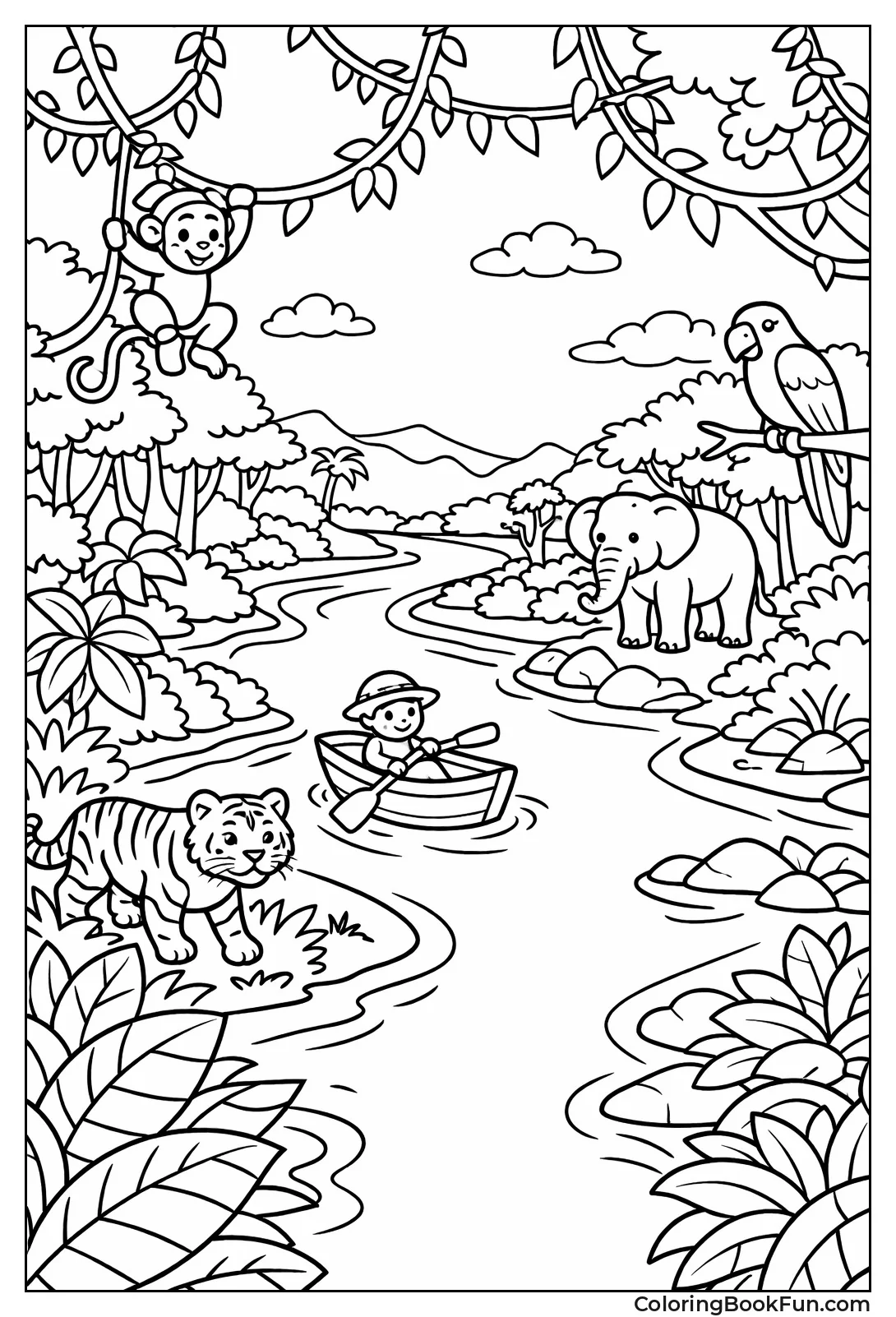 River Winds past Dense Foliage