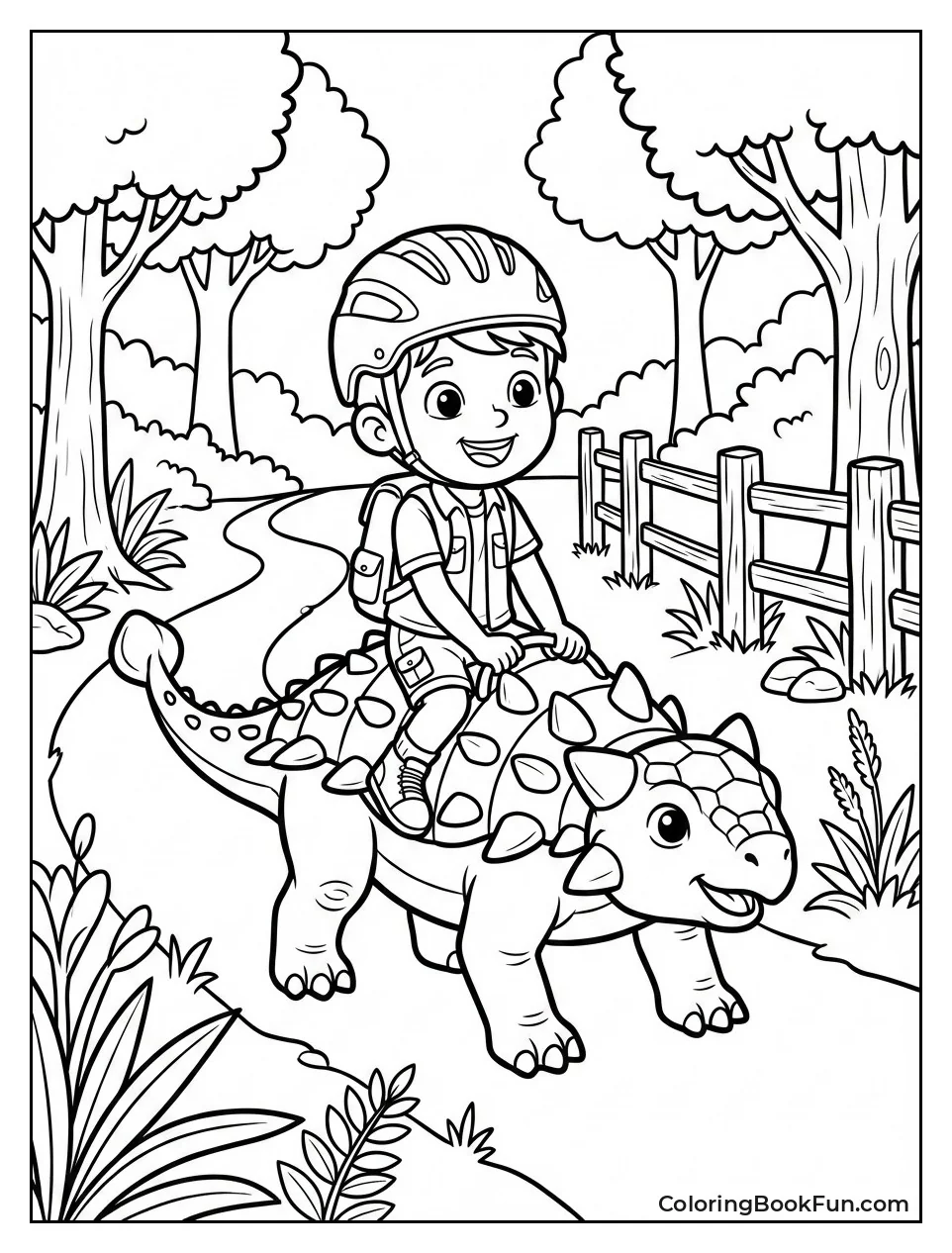 Ben Rides Bumpy through Camp