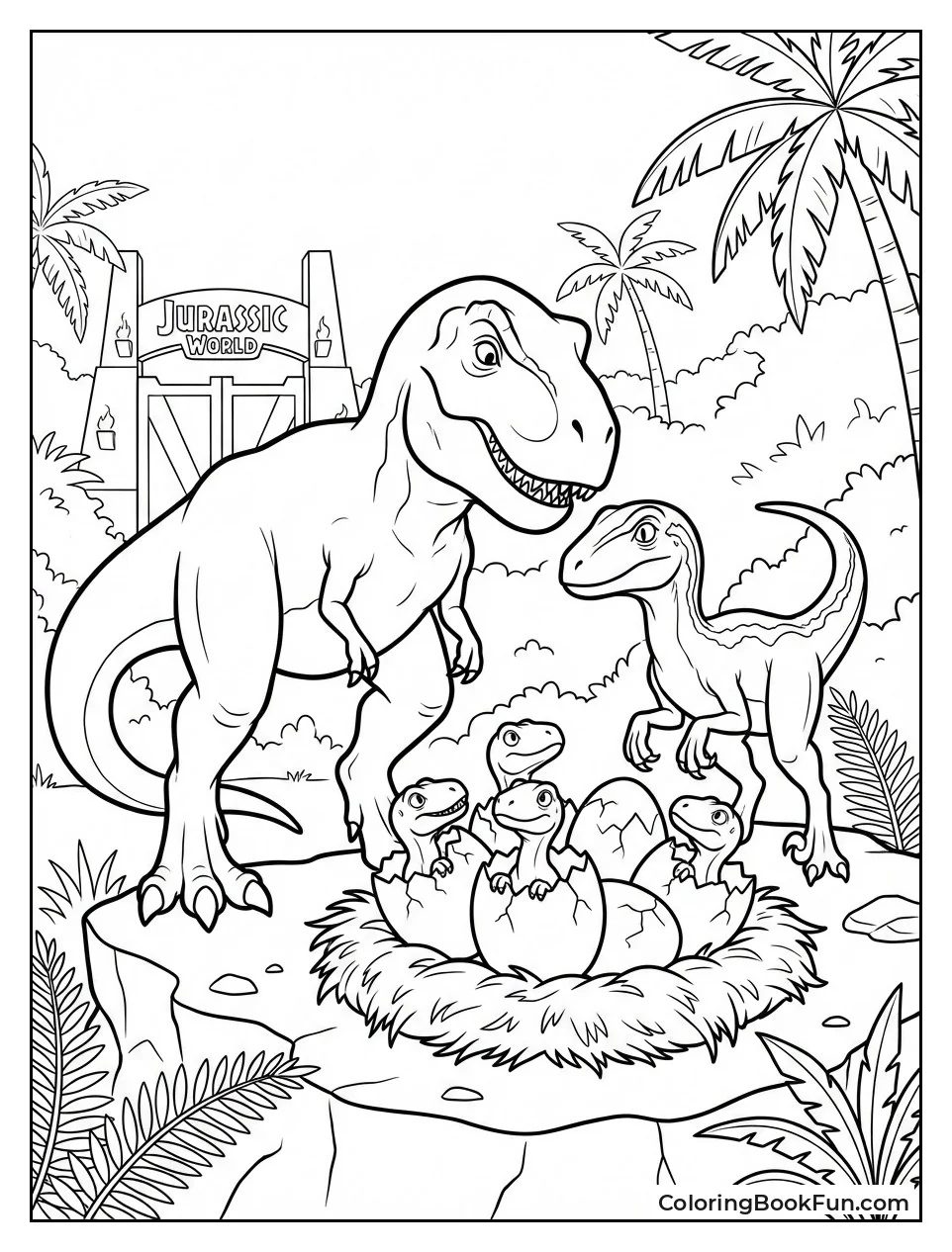 Dino Eggs Hatch with Parents