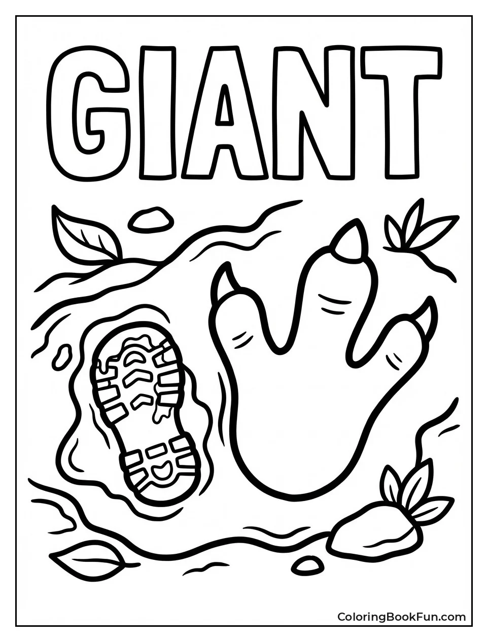 Giant Footprint Next to Boot