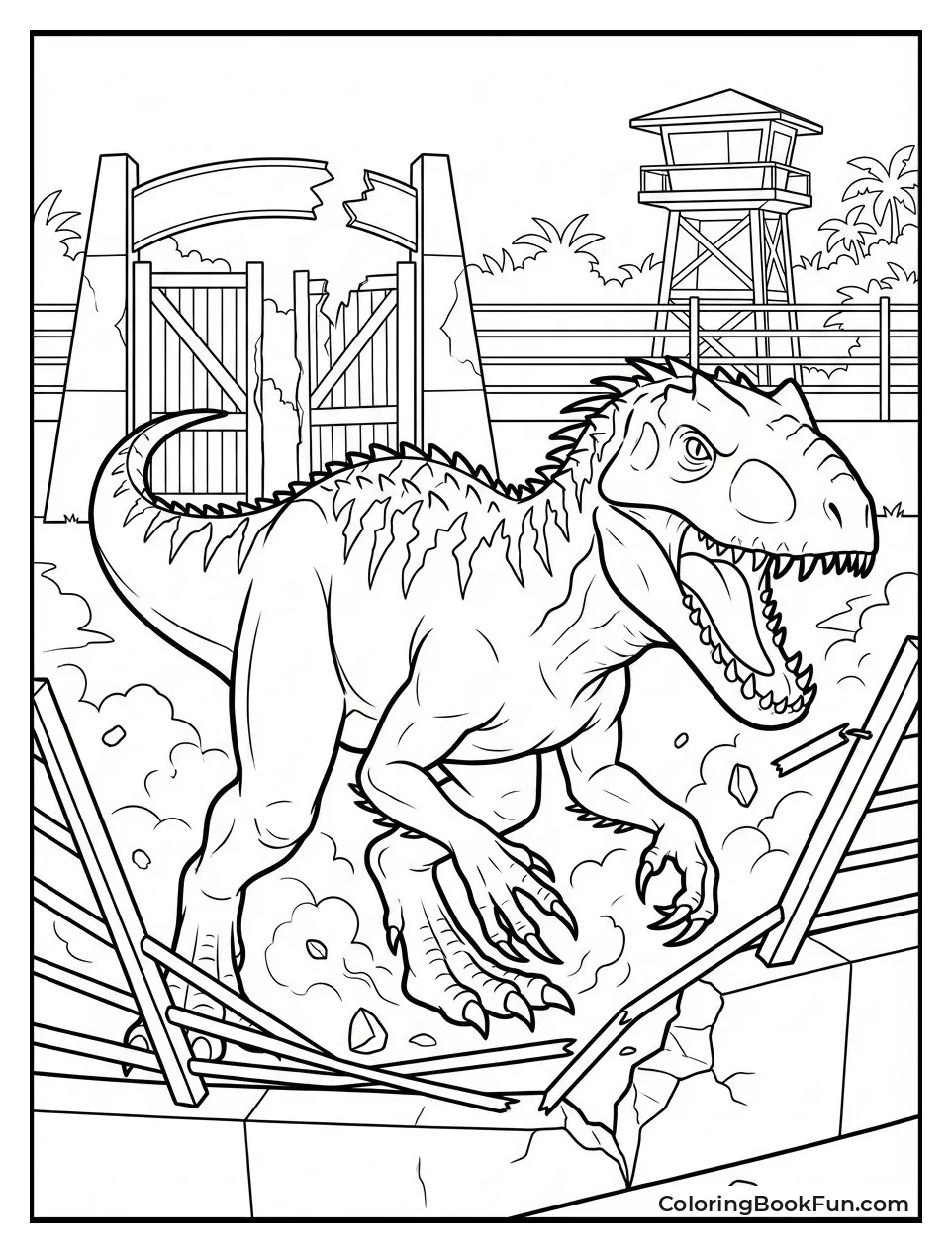 Indominus Rex Breaks Free