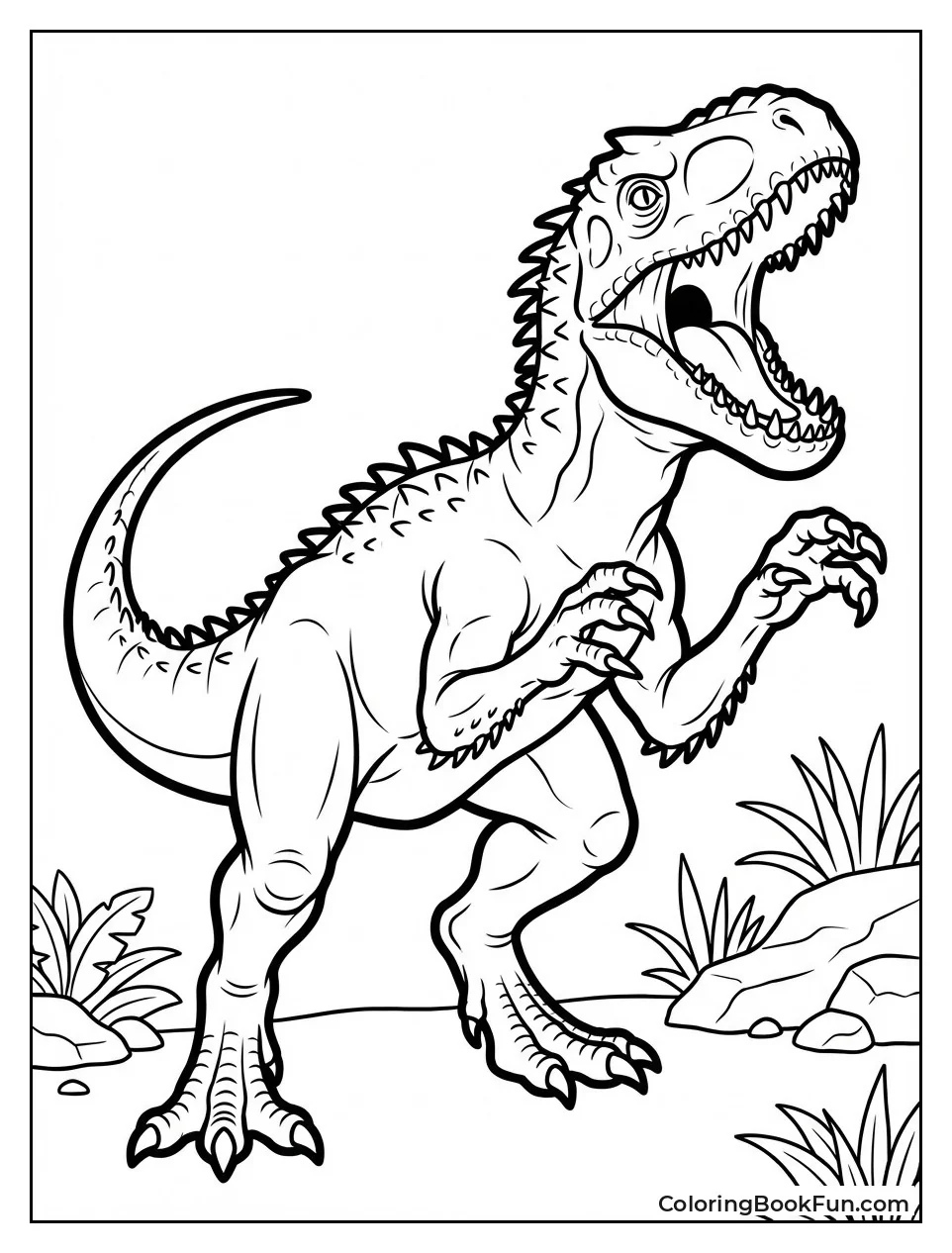 Roaring Indominus Rex from Jurassic World