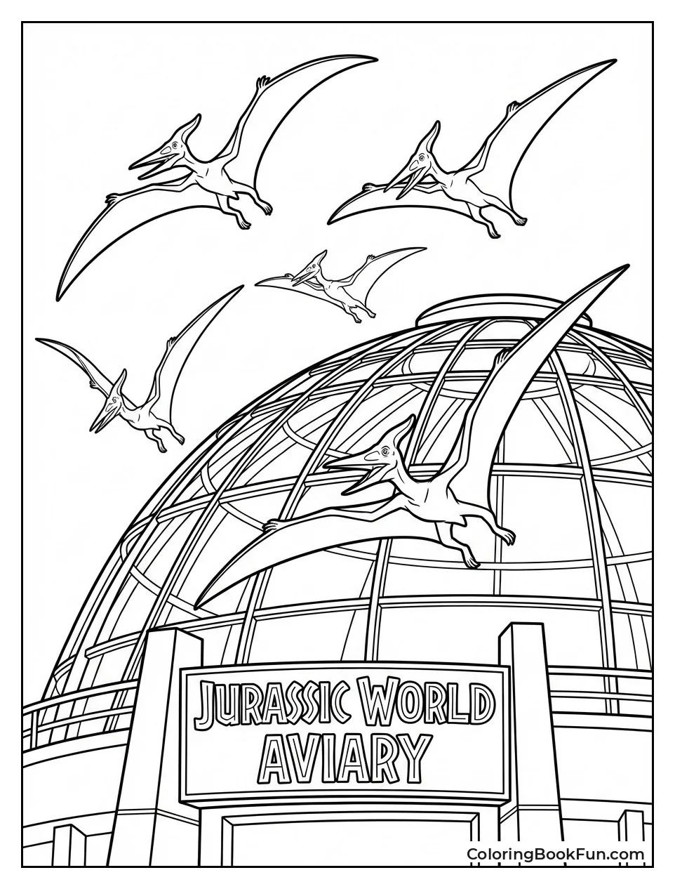 Pteranodons Fly over Aviary