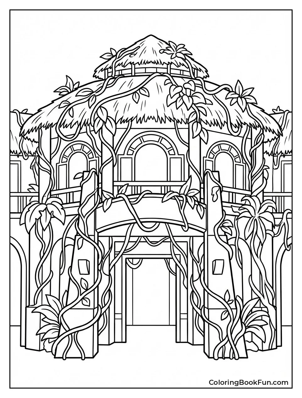 Vines Cover Ruined Center