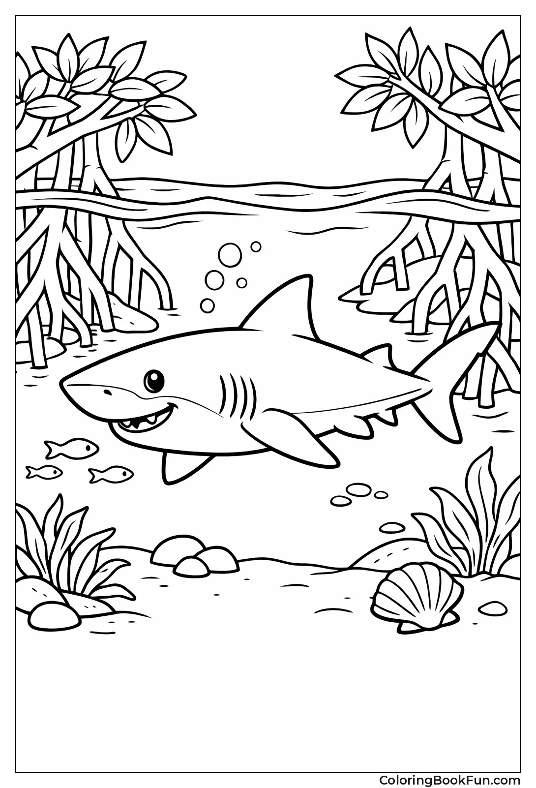 Young Bull Shark Exploring